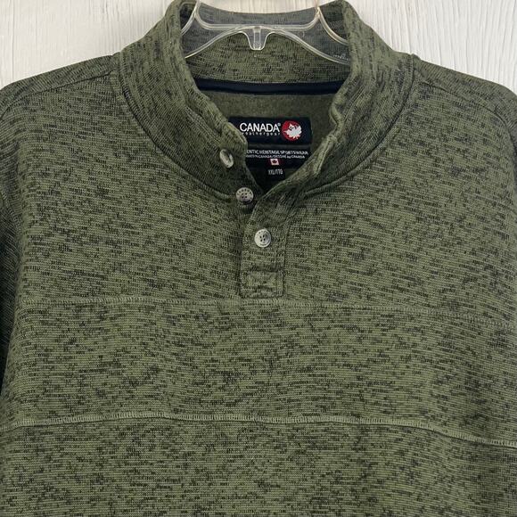 Canada Weather Gear Shirt mens XXL 1/4 button pullover mock collar front pockets - Picture 2 of 8